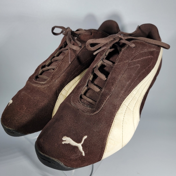 Vintage Puma Speed Cat Racing Driving Shoes Brown/White Suede Mens Size 6 EU 38 - Picture 2 of 15